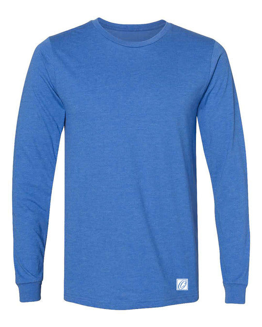 Bella Canvas Adult Heather CVC Crew Neck Long Sleeve Tee - Black/Gray/Blue/Green