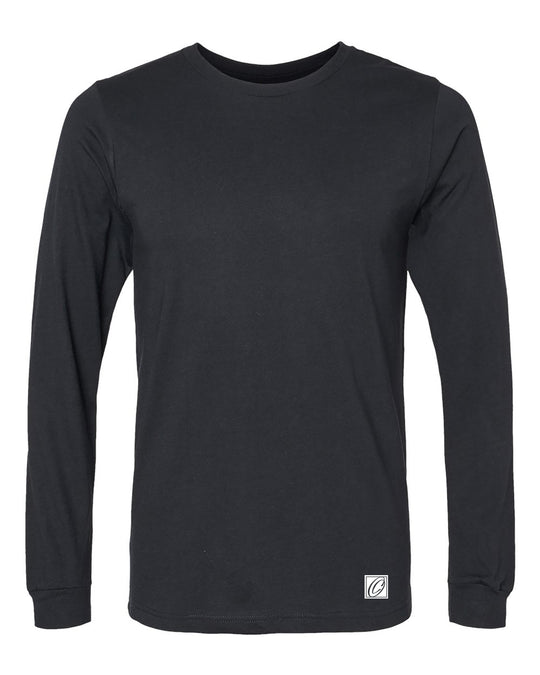 Bella Canvas Adult Heather CVC Crew Neck Long Sleeve Tee - Black/Gray/Blue/Green