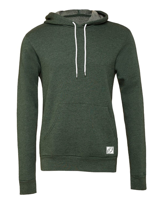 Bella Canvas Adult Midweight Sponge Fleece Pullover Hoodie - Blue/Green - XS-XL