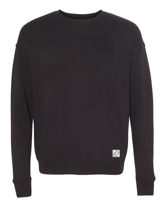 Bella Canvas Adult Midweight Sponge Fleece Drop Shoulder Crewneck Sweatshirt - Black/Gray/Blue/Green