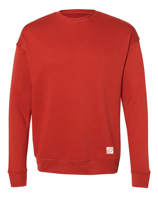 Bella Canvas Adult Midweight Sponge Fleece Drop Shoulder Crewneck Sweatshirt - Red/Yellow/Orange/Tan/White
