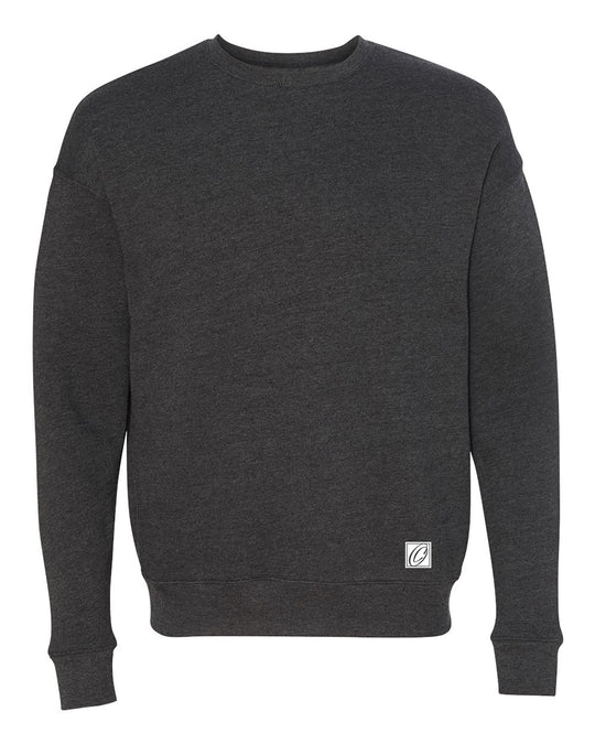 Bella Canvas Adult Midweight Sponge Fleece Drop Shoulder Crewneck Sweatshirt - Black/Gray/Blue/Green