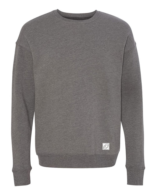 Bella Canvas Adult Midweight Sponge Fleece Drop Shoulder Crewneck Sweatshirt - Black/Gray/Blue/Green