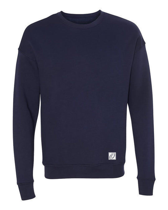 Bella Canvas Adult Midweight Sponge Fleece Drop Shoulder Crewneck Sweatshirt - Black/Gray/Blue/Green
