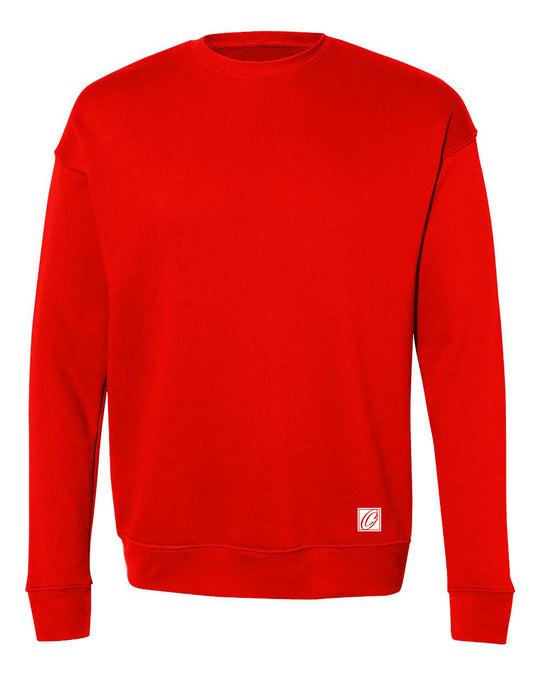 Bella Canvas Adult Midweight Sponge Fleece Drop Shoulder Crewneck Sweatshirt - Red/Yellow/Orange/Tan/White