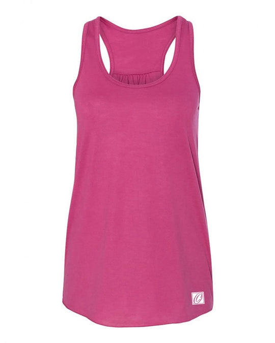 Bella Canvas Ladies Flowy Racerback Tank - Red/Pink/Orange