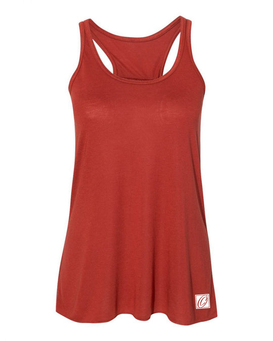 Bella Canvas Ladies Flowy Racerback Tank - Red/Pink/Orange