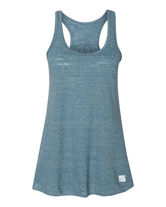 Bella Canvas Ladies Flowy Racerback Tank - Blue/Green