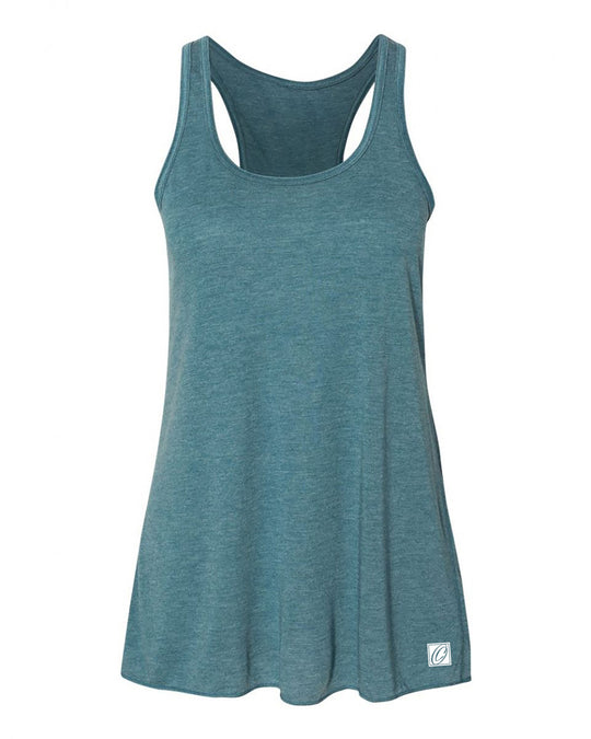 Bella Canvas Ladies Flowy Racerback Tank - Blue/Green