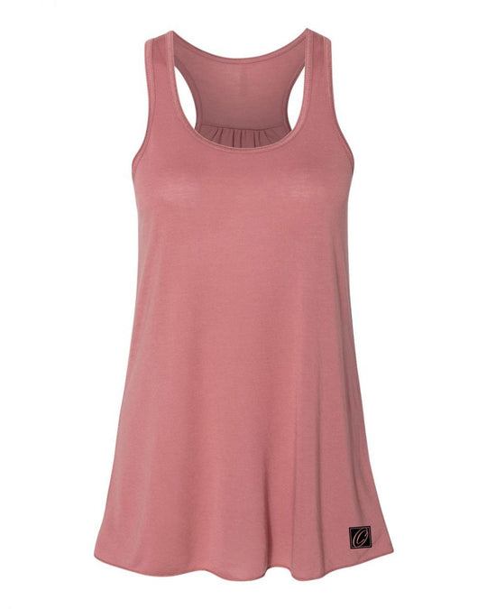 Bella Canvas Ladies Flowy Racerback Tank - Red/Pink/Orange