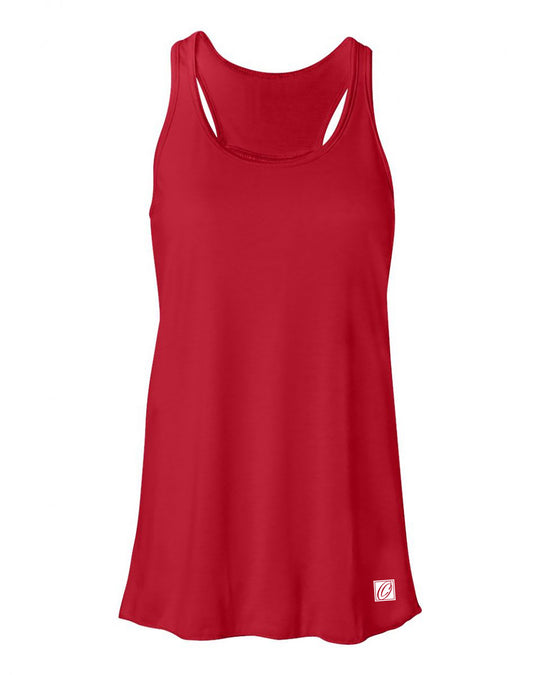 Bella Canvas Ladies Flowy Racerback Tank - Red/Pink/Orange