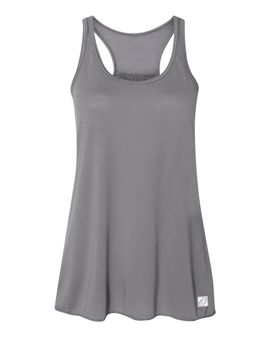 Bella Canvas Ladies Flowy Racerback Tank - Black/Gray/White