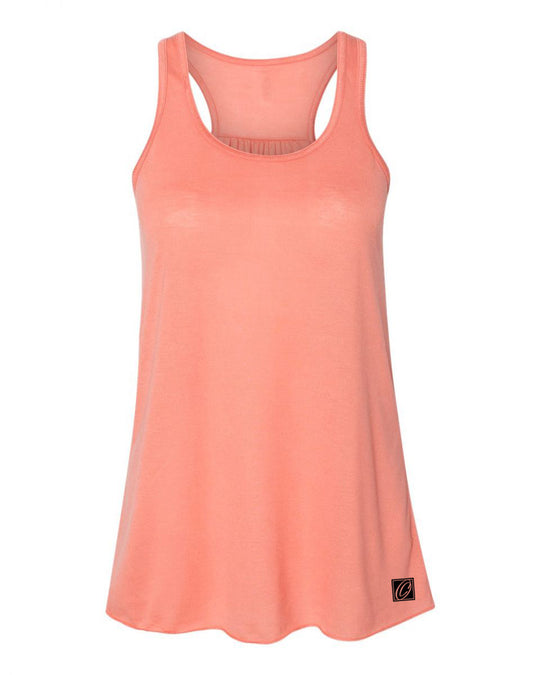 Bella Canvas Ladies Flowy Racerback Tank - Red/Pink/Orange