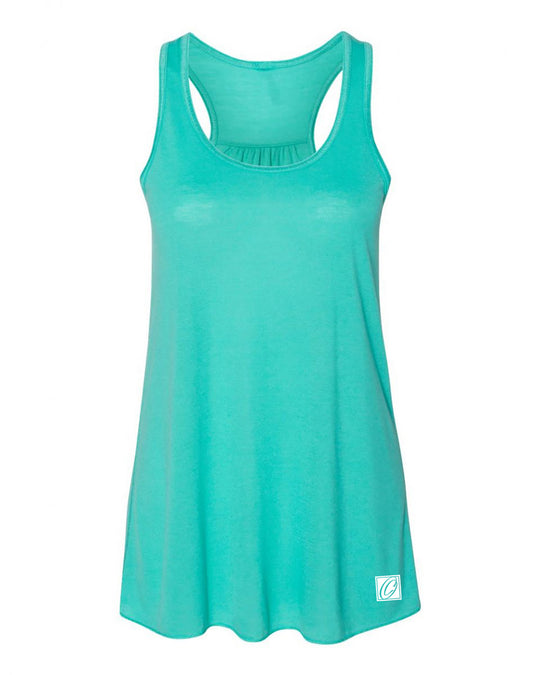 Bella Canvas Ladies Flowy Racerback Tank - Blue/Green