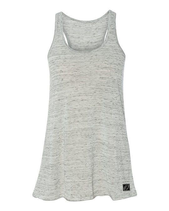 Bella Canvas Ladies Flowy Racerback Tank - Black/Gray/White