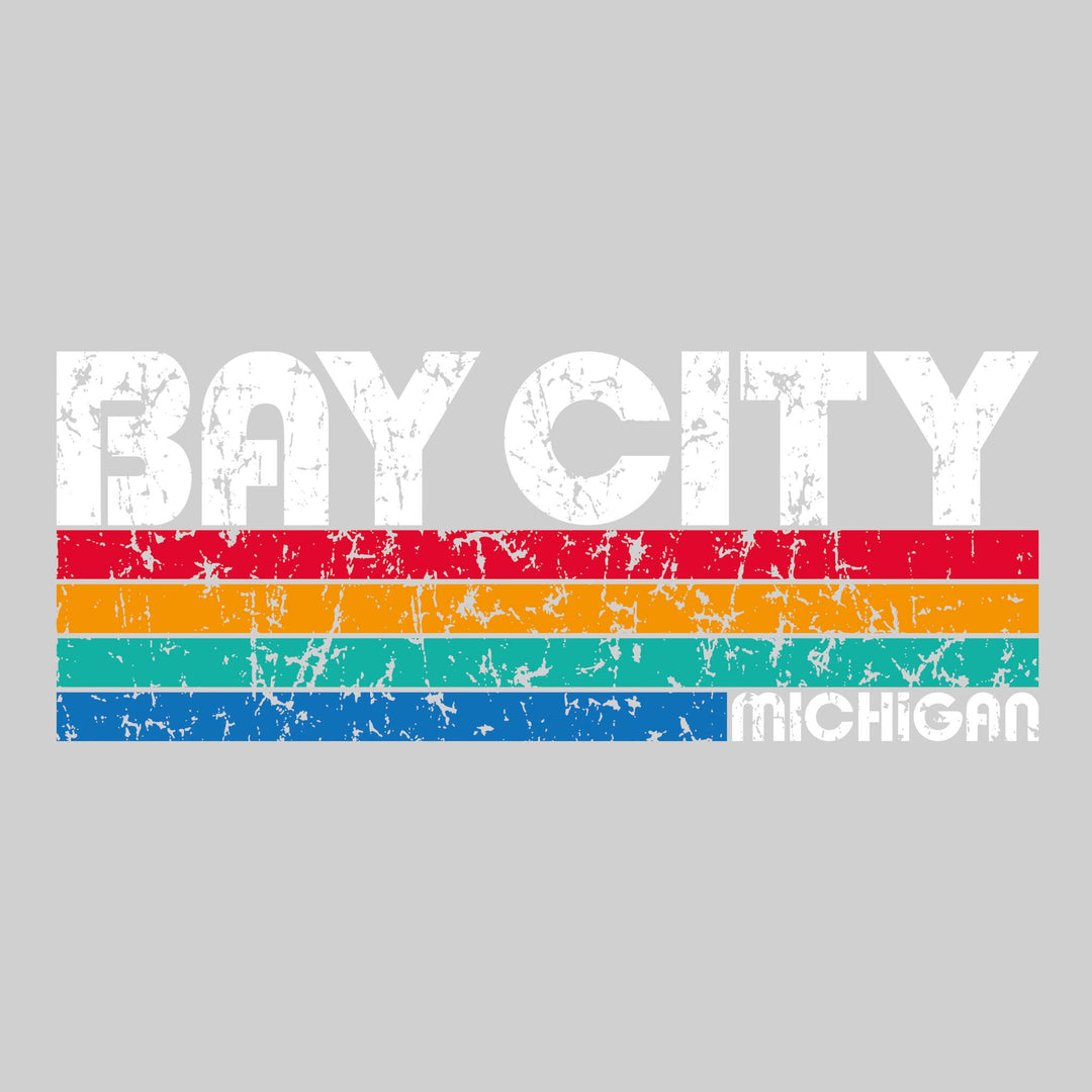 Bay City - Retro Color Stripes (Distressed)