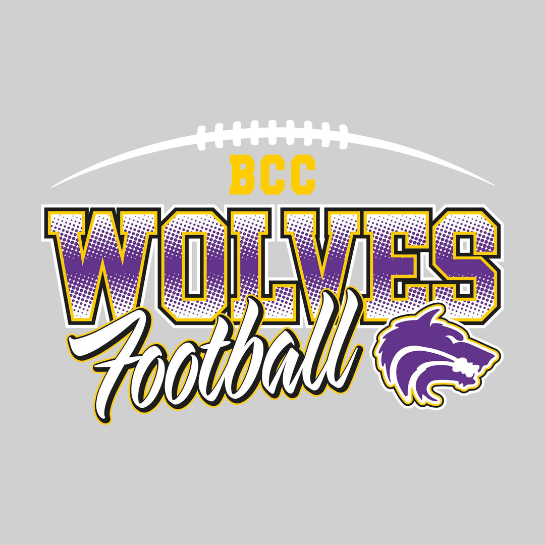 Central Wolves - Football - Halftone with Football Threads