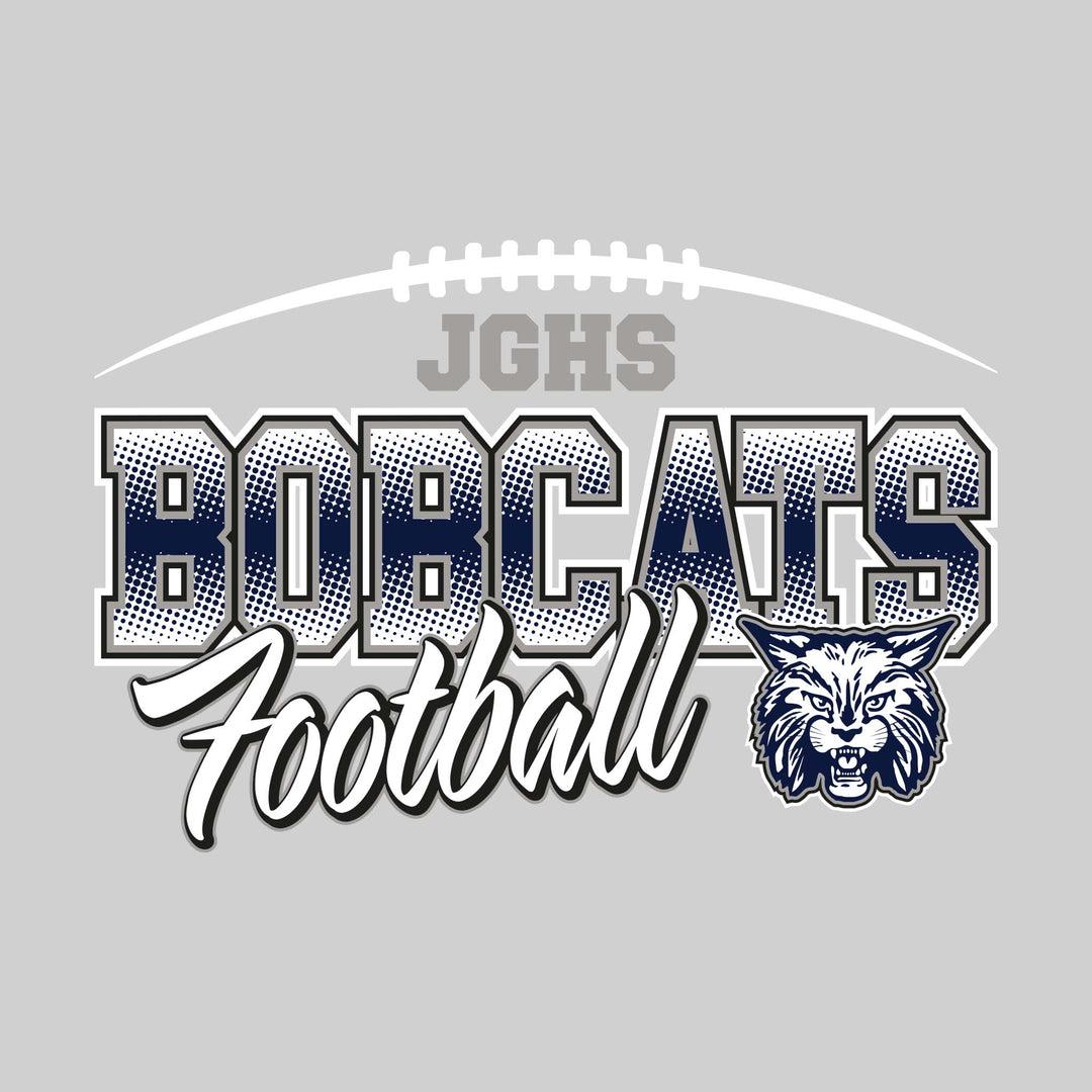 John Glenn Bobcats - Football - Halftone with Football Threads