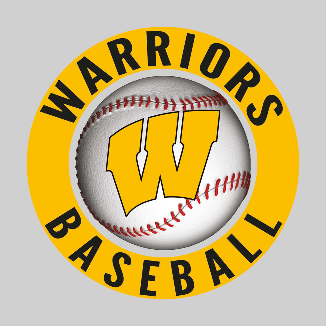 Western Warriors - Baseball - Circular Text with Baseball and W