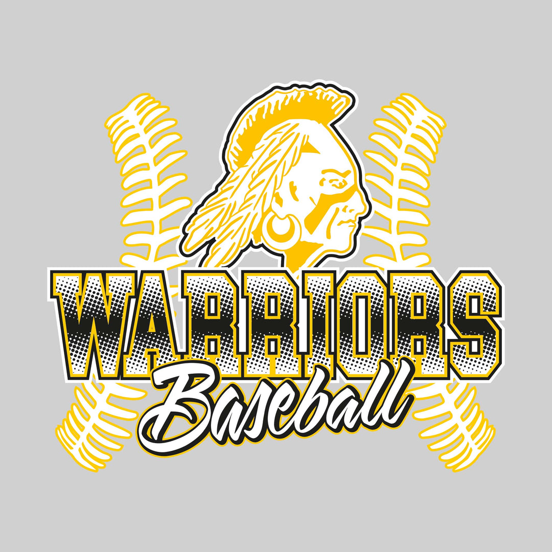 Western Warriors - Baseball - Halftone Warriors with Baseball Stitches
