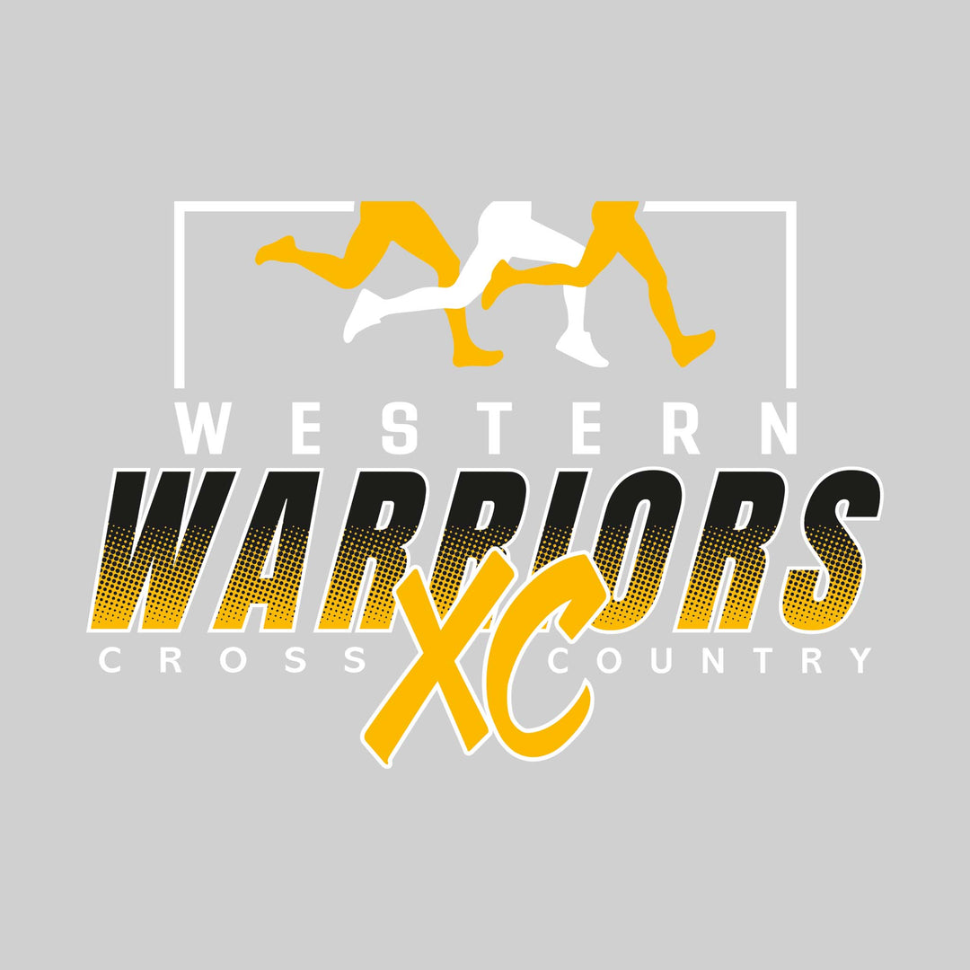 Western Warriors - Cross Country - Halftone Warriors with Runners Legs