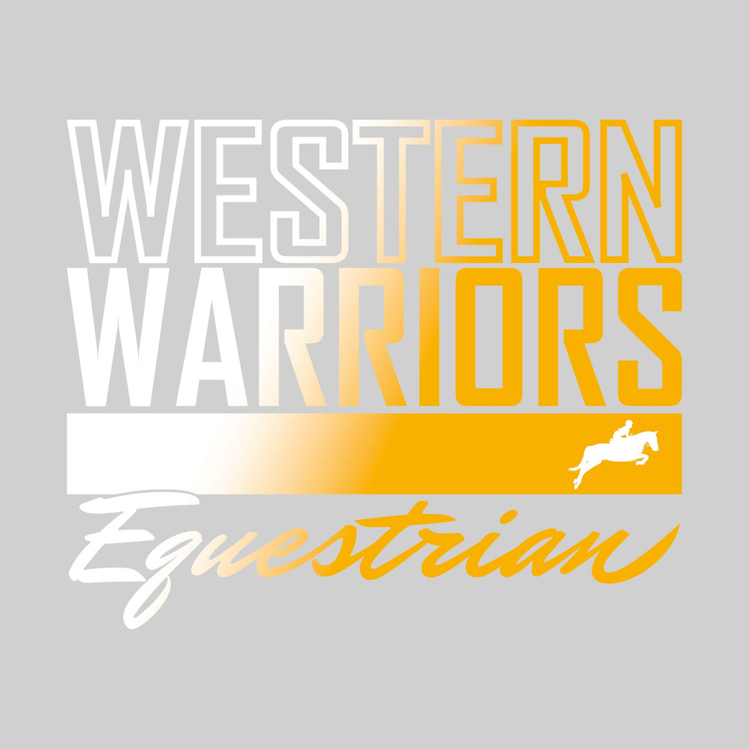 Western Warriors - Equestrian - Gradient Fade Rectangle with Horse