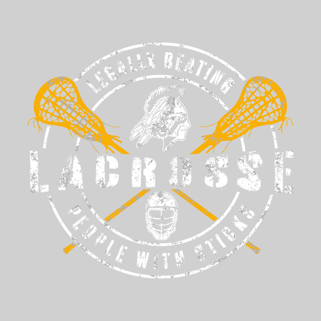Western Warriors - Lacrosse - Legally Beating People with Sticks - Distressed