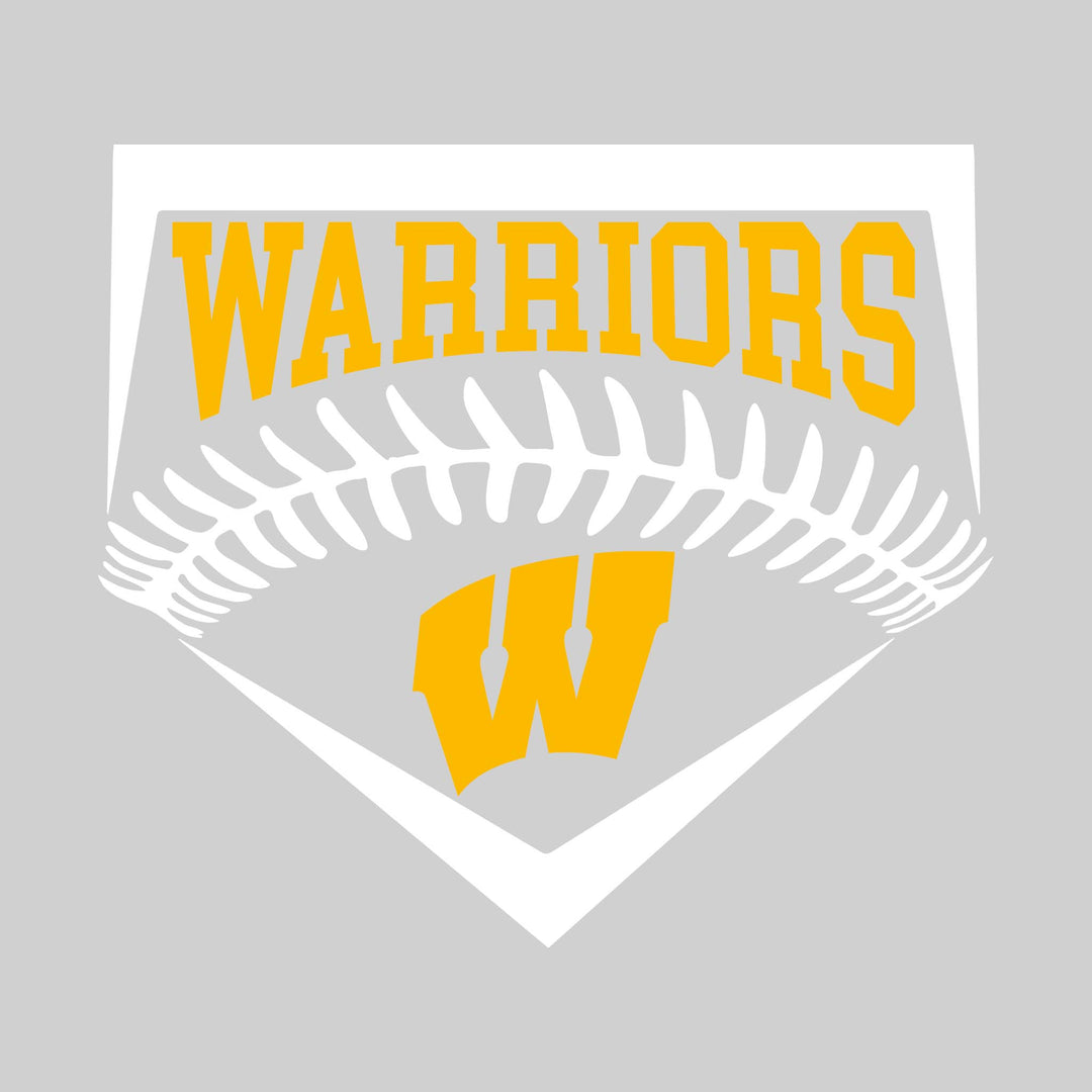 Western Warriors - Baseball/Softball - Home Plate with Baseball Stitches