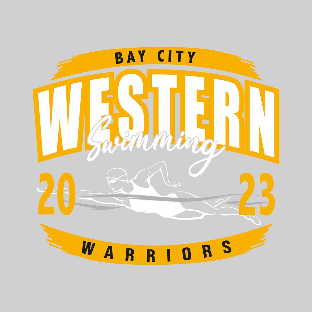 Western Warriors - Swimming & Diving - Female Swimmer with School Year