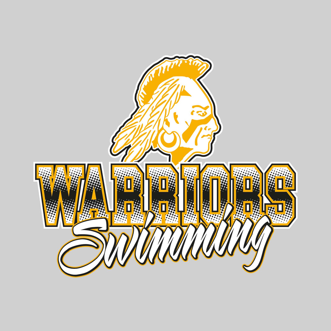 Western Warriors - Swimming & Diving - Halftone Warriors with Mascot