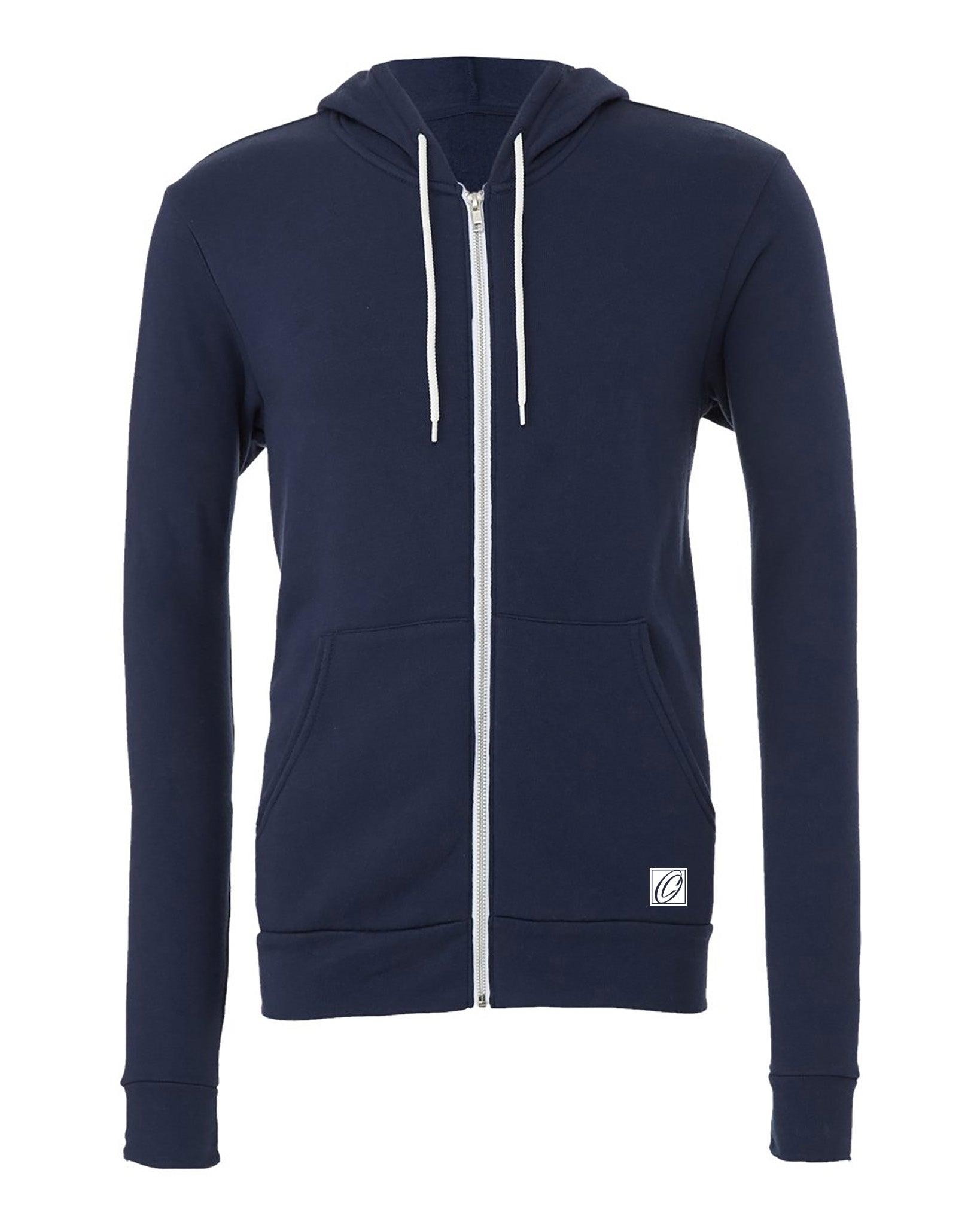 Bella Canvas Adult Midweight Sponge Fleece Full-Zip Hoodie - Blue/Green