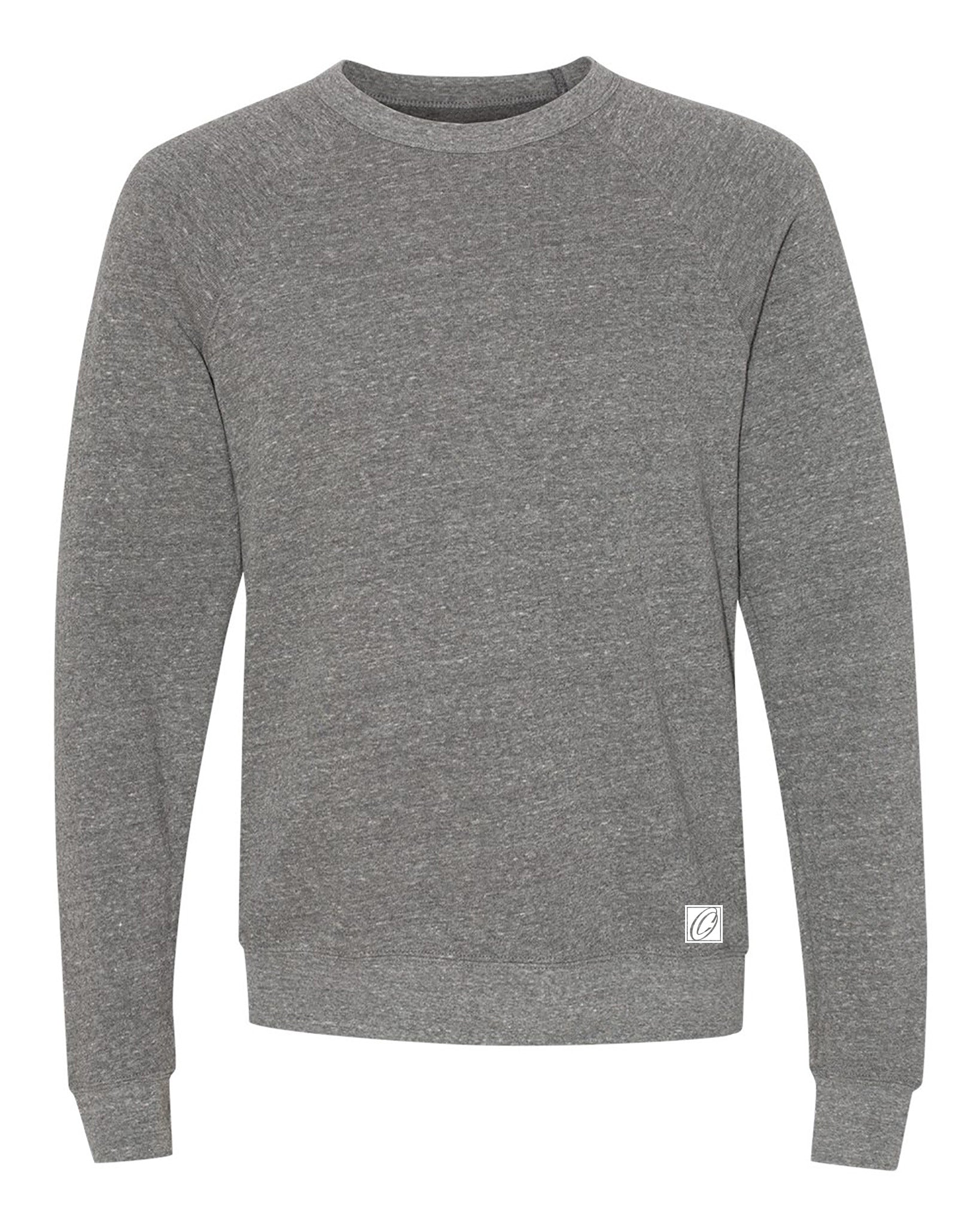 Bella Canvas Adult Midweight Sponge Fleece Raglan Sleeve Crewneck Sweatshirt - Black/Gray/White