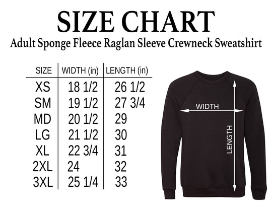 John Glenn Bobcats - 2026 Girls Swimming &amp; Diving - Bella Canvas Adult Sponge Fleece Raglan Sleeve Crewneck Sweatshirt