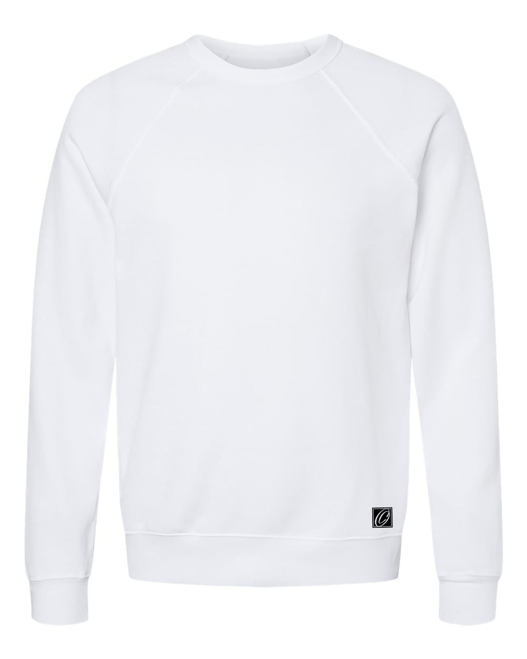 Bella Canvas Adult Midweight Sponge Fleece Raglan Sleeve Crewneck Sweatshirt - Black/Gray/White