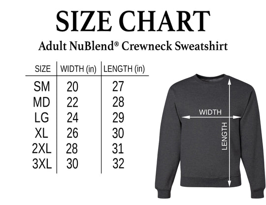 JERZEES - Adult - NuBlend® Crewneck Sweatshirt - Mesothelioma Awareness - In This Family No One Fights Alone