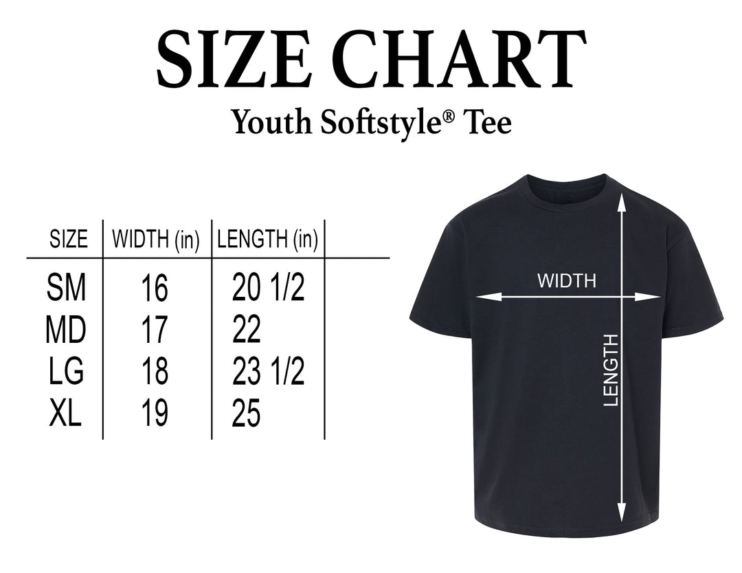 Gildan - Youth - Softstyle® Ring-⁠Spun Short Sleeve Tee - Mesothelioma Awareness - In This Family No One Fights Alone