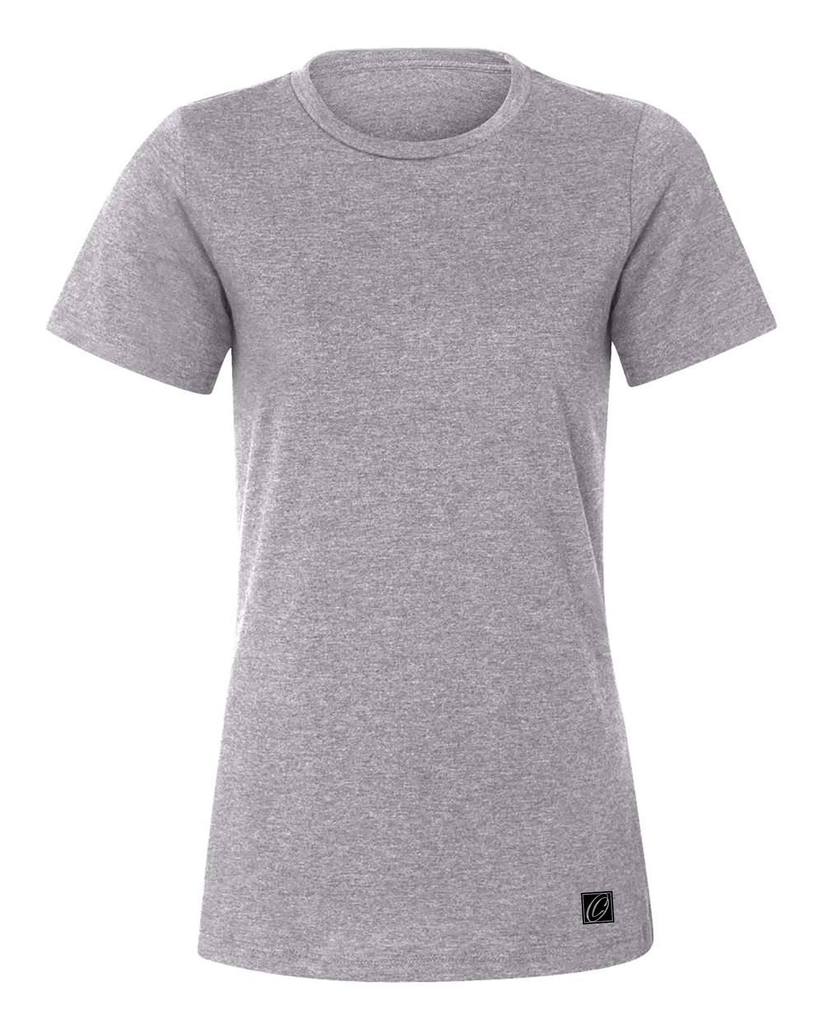 Bella Canvas Ladies Relaxed Fit Heather CVC Crew Neck Short Sleeve Tee - Black/Gray/White/Blue/Green