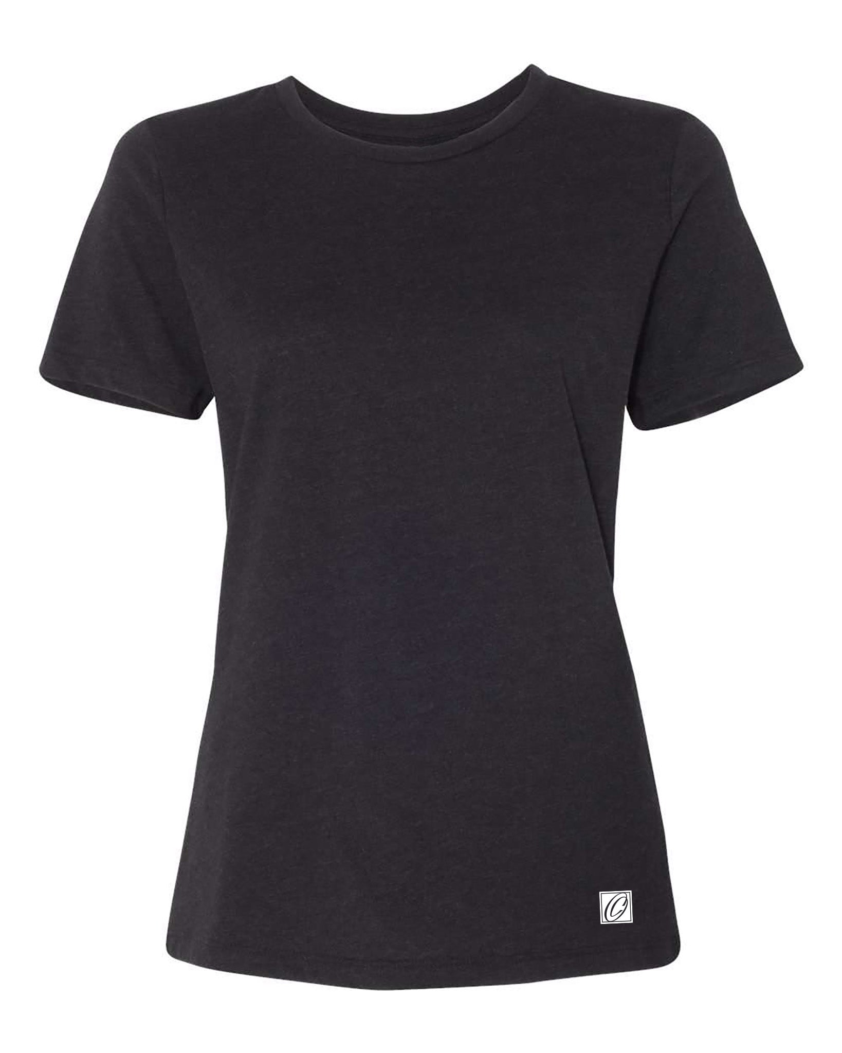Bella Canvas Ladies Relaxed Fit Heather CVC Crew Neck Short Sleeve Tee - Black/Gray/White/Blue/Green