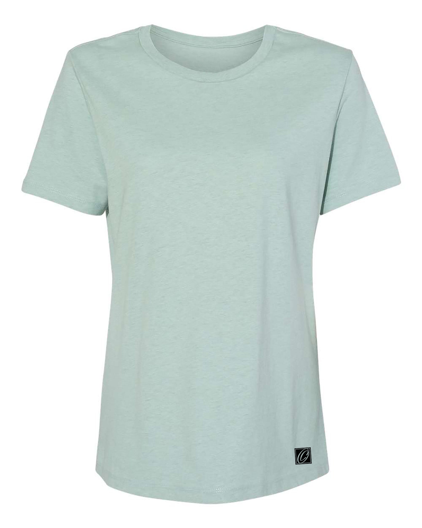 Bella Canvas Ladies Relaxed Fit Heather CVC Crew Neck Short Sleeve Tee - Black/Gray/White/Blue/Green