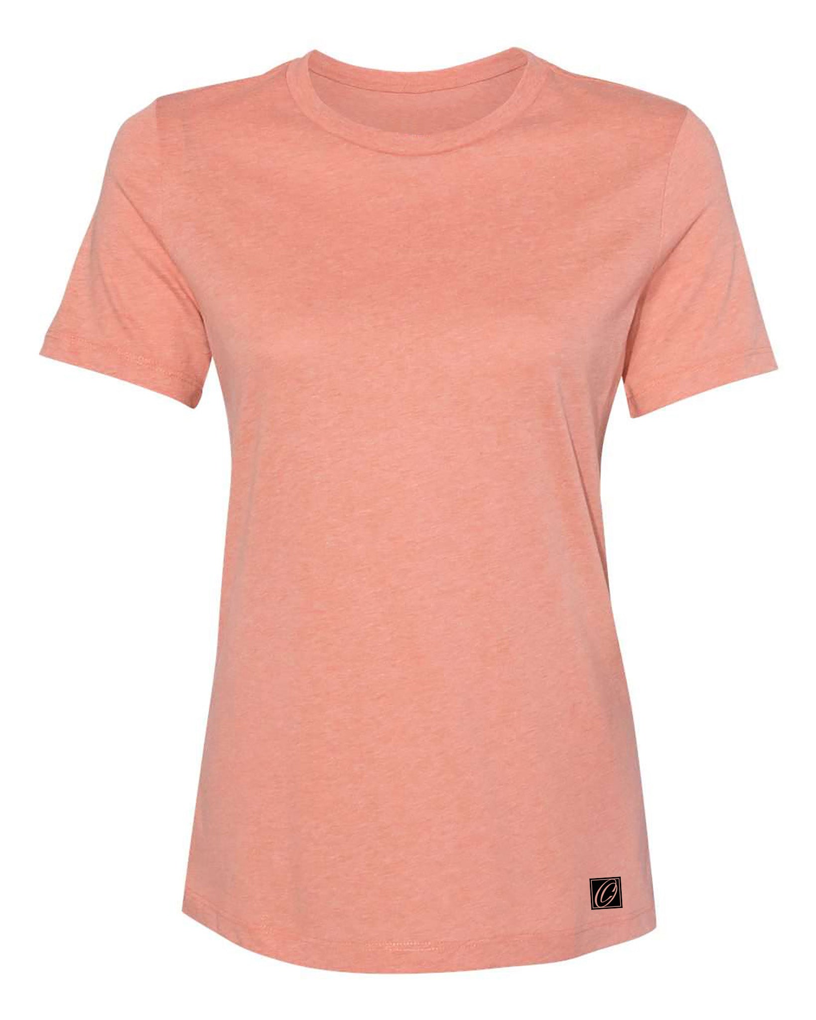 Bella Canvas Ladies Relaxed Fit Heather CVC Crew Neck Short Sleeve Tee - Red/Pink/Yellow/Orange/Tan