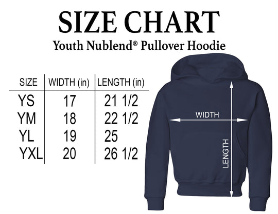 JERZEES - Youth - NuBlend® Pullover Hoodie - Mesothelioma Awareness - In This Family No One Fights Alone