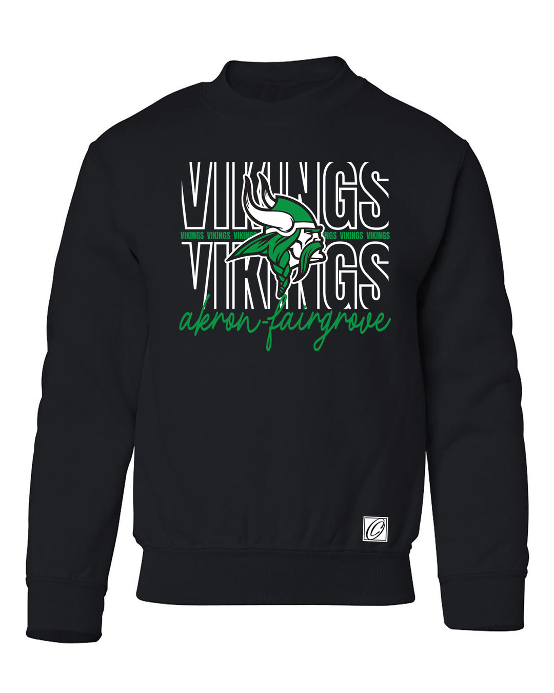 Akron-Fairgrover Vikings - Spirit Wear - Gildan® Youth Heavy Blend™ Crewneck Sweatshirt