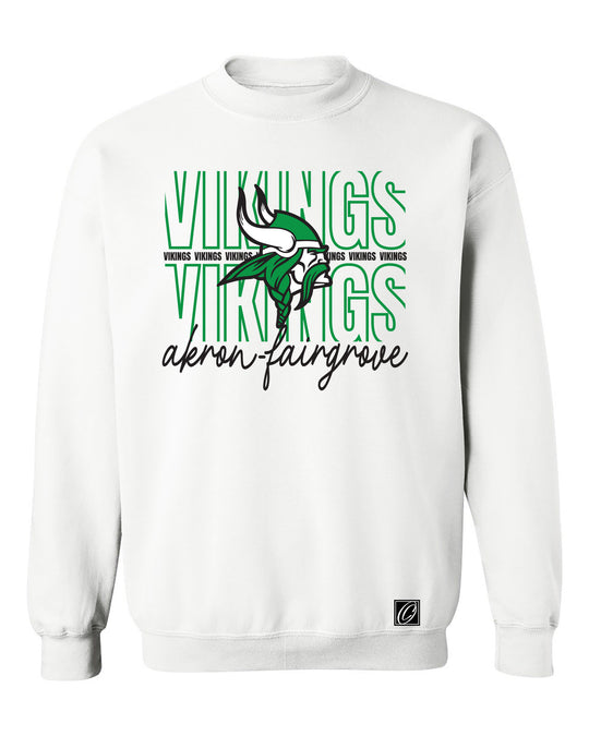 Akron-Fairgrover Vikings - Spirit Wear - Gildan® Adult Heavy Blend™ Crewneck Sweatshirt