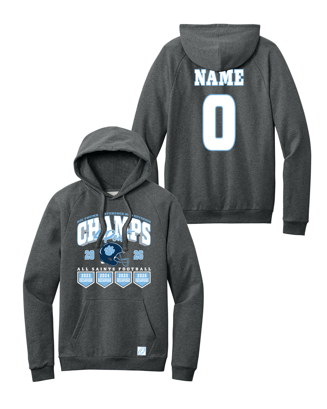 All Saints Cougars - Football - District Champs - 2026 - District® Cloud Fleece Pullover Hoodie