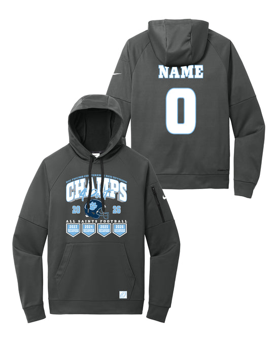 All Saints Cougars - Football - District Champs - 2026 - Nike Therma-FIT Pocket Pullover Fleece Hoodie
