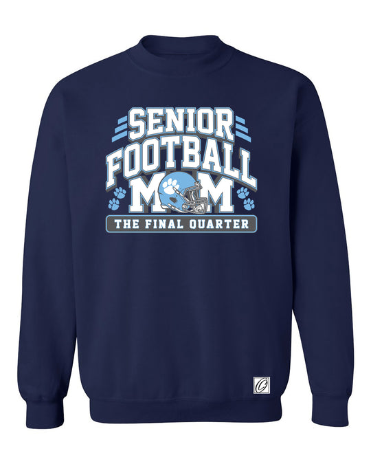 All Saints Cougars - Football - Senior Football Mom - The Final Quarter - Gildan Adult Heavy Blend Crewneck Sweatshirt