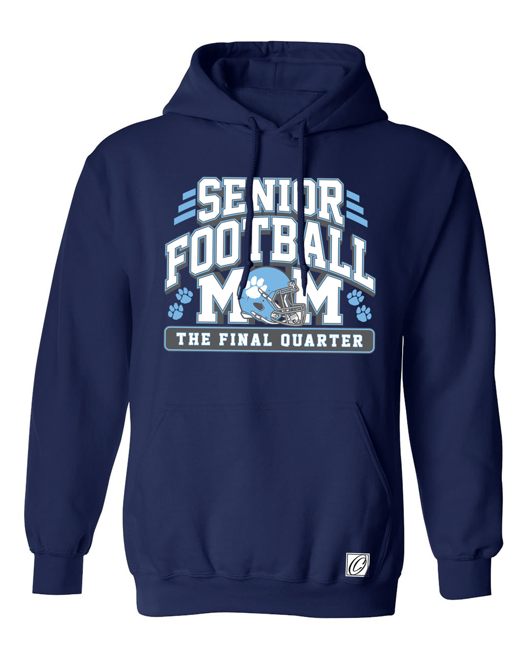 All Saints Cougars - Football - Senior Football Mom - The Final Quarter - Gildan Adult Heavy Blend Pullover Hoodie