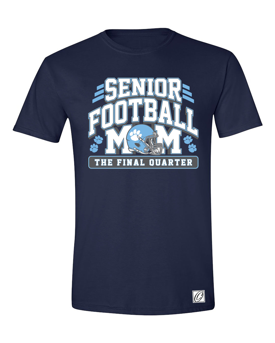 All Saints Cougars - Football - Senior Football Mom - The Final Quarter - Gildan Adult Softstyle Short Sleeve Tee