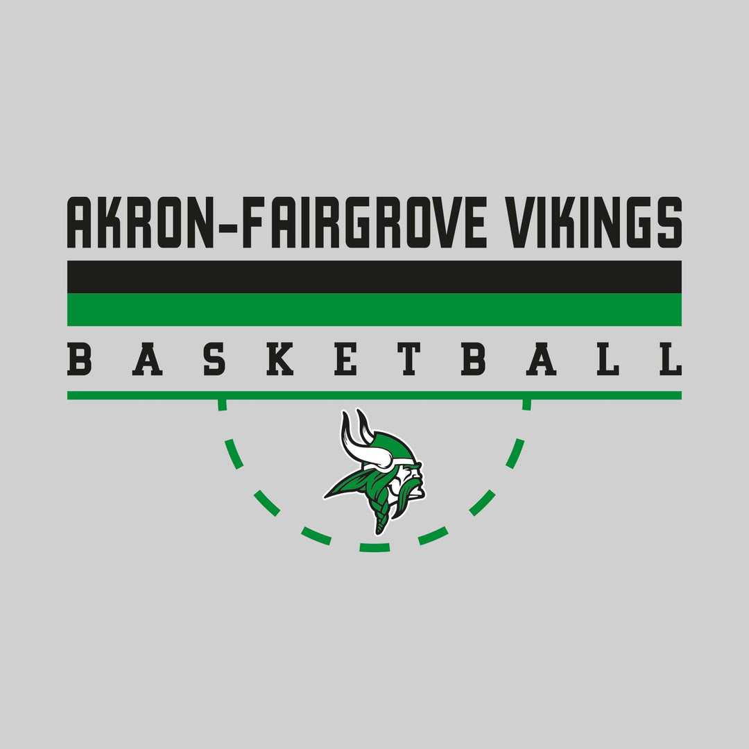 Akron-Fairgrove Vikings - Basketball - Double Color Lines with Free-Throw Half Circle