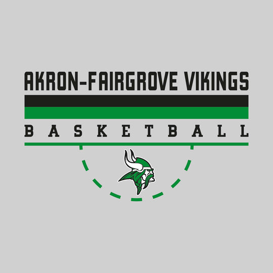 Akron-Fairgrove Vikings - Basketball - Double Color Lines with Free-Throw Half Circle